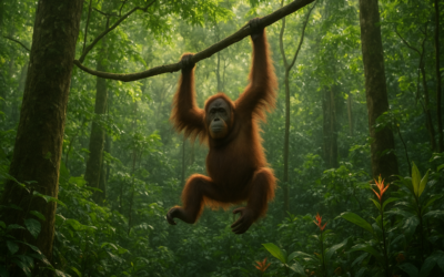 Leeft de orang-oetan hoog in de bomen?