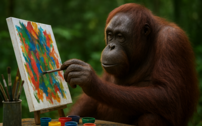 Kan een orang-oetan kunst maken?